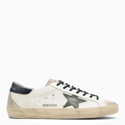 Golden Goose White/blue/green Super-star Trainer