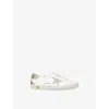 Golden Goose 'super-star' Leather Sneakers Kids In White/comb