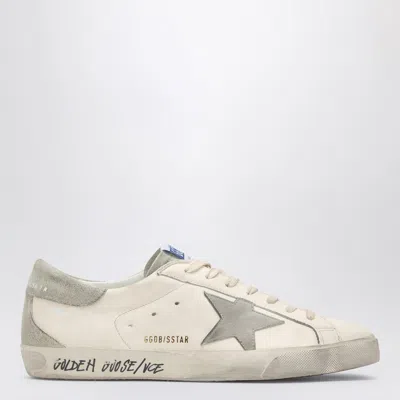 GOLDEN GOOSE GOLDEN GOOSE WHITE/GREY SUPER-STAR SNEAKER