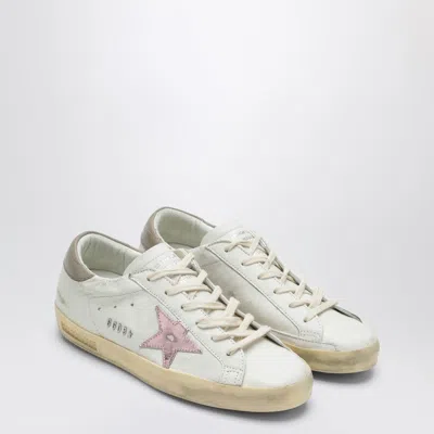 Golden Goose White/grey/pink Super-star Trainer In Multi