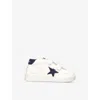 Golden Goose White Sneakers For Boy With Logo And Star In White/navy