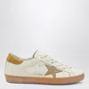 Golden Goose Super Star Leather Upper Toe And Tongue Suede Star And Heel In White