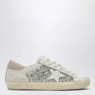 Golden Goose Cow Leather Cotton Polyester Glitter-detail Sneakers In Silver