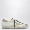Golden Goose Women's White/platinum Super Star Trainer With Glitter Sneaker | Size 38 | Gwf00102f006236 In White