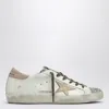 Golden Goose Women's White/platinum Super Star Trainer With Glitter Sneaker | Size 38 | Gwf00102f006236