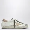 Golden Goose Women's White/platinum Super Star Trainer With Glitter Sneaker | Size 38 | Gwf00102f006236 In White