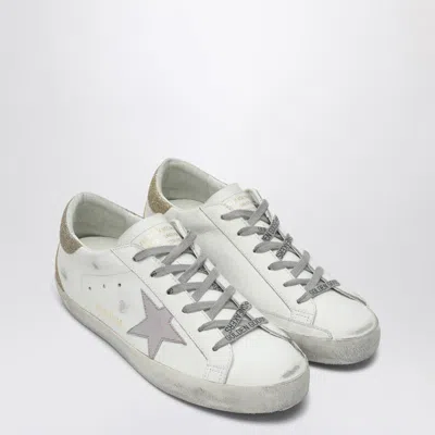 Golden Goose White/purple/platinum Super-star Low-top Sneaker