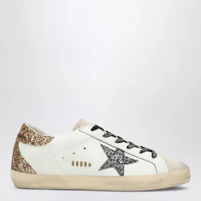 GOLDEN GOOSE WHITE/SILVER/GOLD SUPER-STAR SNEAKER