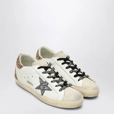 GOLDEN GOOSE WHITE/SILVER/GOLD SUPER-STAR SNEAKER