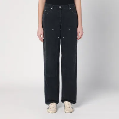 GOLDEN GOOSE GOLDEN GOOSE WIDE BLACK TROUSERS IN DENIM