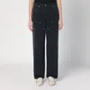 Golden Goose Wide Black Trousers In Denim