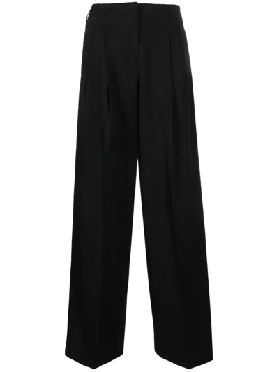 Golden Goose Wide-leg Black Trousers With High Waist