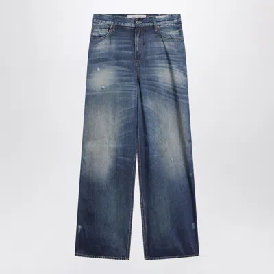 Golden Goose Wide-leg Blue Denim Trousers Women