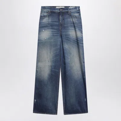 Golden Goose Wide-leg Blue Denim Trousers