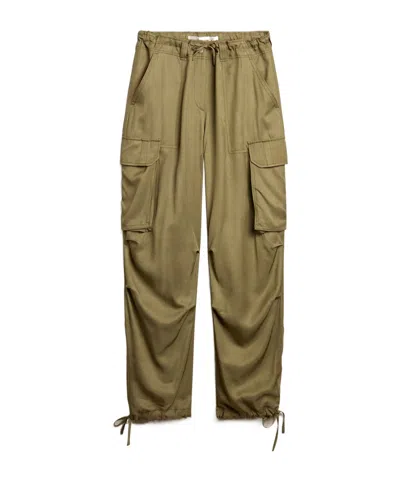 Golden Goose Wide-leg Cargo Pants In Green