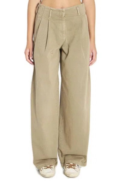 Golden Goose Wide-leg Cotton Denim Pants In Neutral