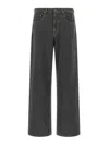 Golden Goose Wide Leg Jeans In Gray