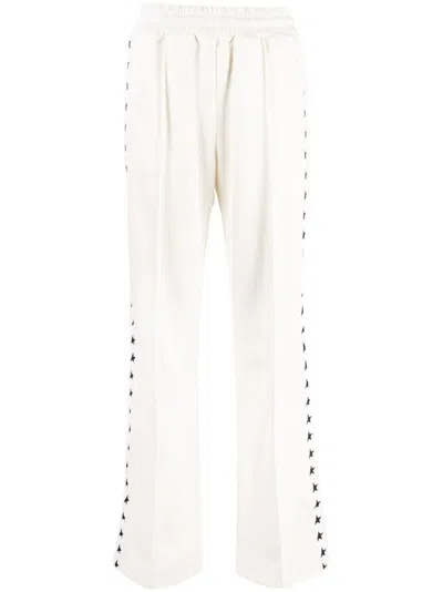 GOLDEN GOOSE WIDE-LEG JOGGERS WITH STAR MOTIFS