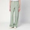 Golden Goose Sage Green Relaxed Fit Trousers With Functional Pockets In Green