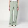 Golden Goose Sage Green Relaxed Fit Trousers With Functional Pockets In Green