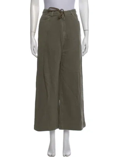 Pre-owned Golden Goose Wide Leg Pants In Green