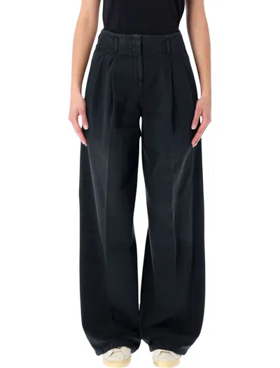 GOLDEN GOOSE WIDE LEG PINCED DENIM