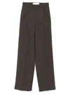 Golden Goose Wide-leg Brown Trousers With High Waist In Brown