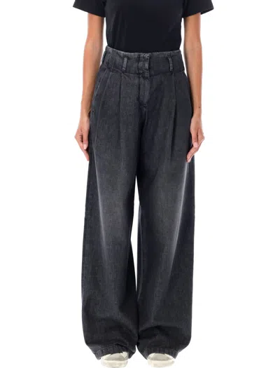 GOLDEN GOOSE WIDE LEG PLEATED JEANS