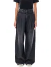 Golden Goose Journey Wide Leg Jeans In Black