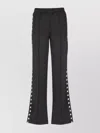 Golden Goose Wide Leg Trousers Star Pattern In Black