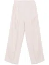 Golden Goose Wide-leg Trousers With Concealed Fastening And Flap Pockets In Pink