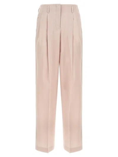 Golden Goose Wide-leg Wool Pants With Pleats