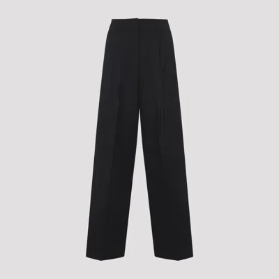 Golden Goose Wide Leg Wool Trousers For Women In Black