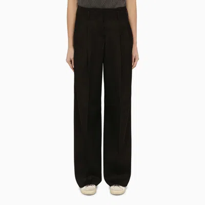 Golden Goose Wide Trousers In Black