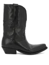 Golden Goose Low Wish Star Textured-leather Cowboy Boots