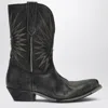Golden Goose 45mm Wish Star Shiny Leather Ankle Boots In Black