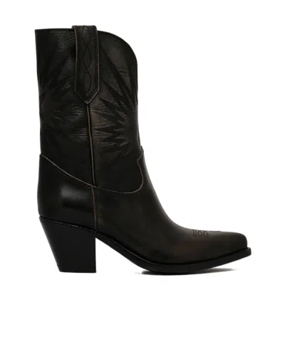 Golden Goose Wish Star Boots In Black