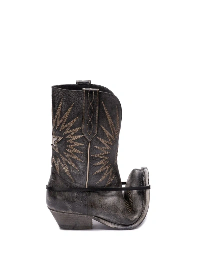 Golden Goose Wish Star Low Boots In Black  