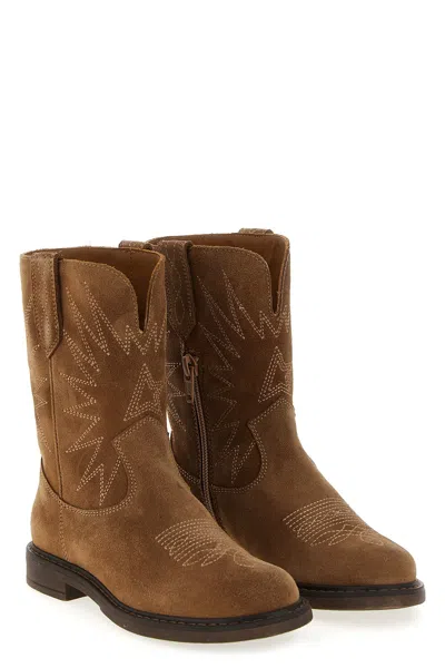 Golden Goose 'wish Star' Boots In Brown