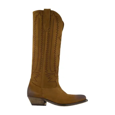 Golden Goose Wish Star Boots -  - Leather - Khaki In Brown
