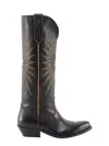 Golden Goose Low Wish Star Cowboy-style Boots In Nero