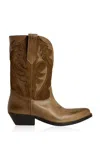 Golden Goose Wish Star Embroidered Leather Boots In Neutral