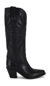 Golden Goose Leather Wish Star Francesca Cowboy Boots 40 In Black