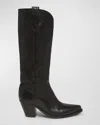 Golden Goose 85mm Wish Star Francesca Leather Boots In Black