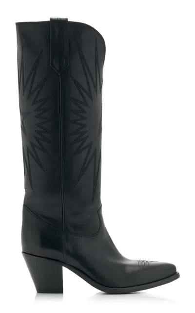 GOLDEN GOOSE WISH STAR FRANCESCA LEATHER WESTERN BOOTS
