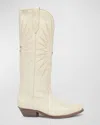 GOLDEN GOOSE WISH STAR KNEE LEATHER COWBOY BOOTS