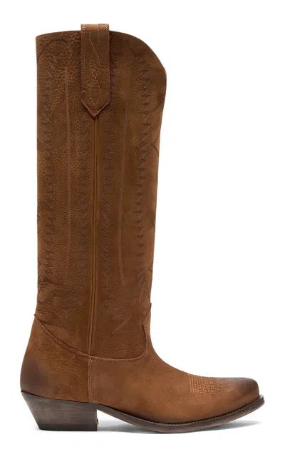 Golden Goose Wish Star Leather Boots In Brown