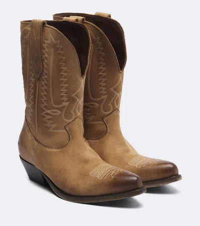 Golden Goose Wish Star Leather Cowboy Boots In Brown