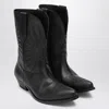 Golden Goose Wish Star Pointed Toe Western Boot In Black
