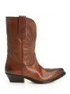 Golden Goose Wish Star Low With Embroideries Leather Upper Boots Brown